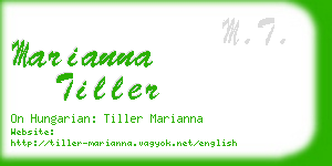 marianna tiller business card